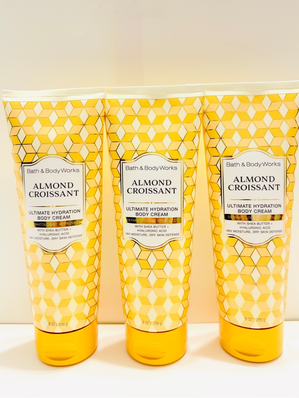 Bath & Body Works Almond Croissant Ultimate Hydration Body Cream - 3 pack